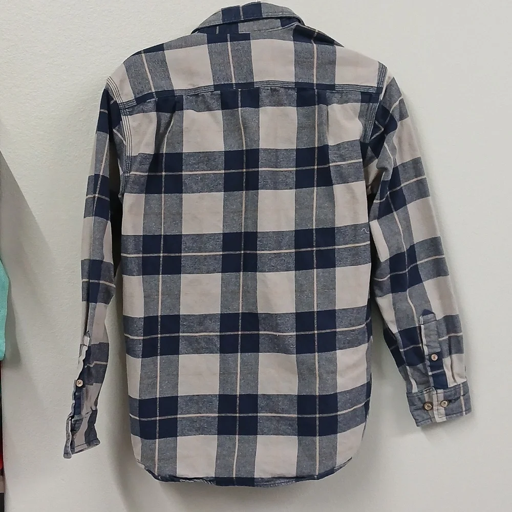 Ridgecut Toughwear Heavy Flannel Shirt Mens Medium Blue Plaid - Picture 5 of 5